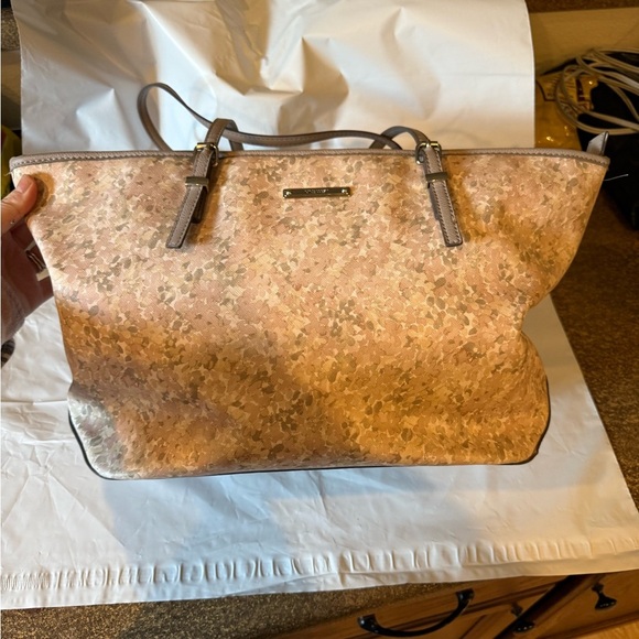 Nine West Floral Tote Beige Cream Hand Bag Large - Picture 3 of 10
